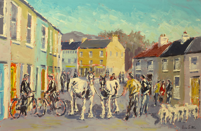 FAIR DAY, CLIFDEN, COUNTY GALWAY by Ivan Sutton (b.1944) at Whyte's Auctions