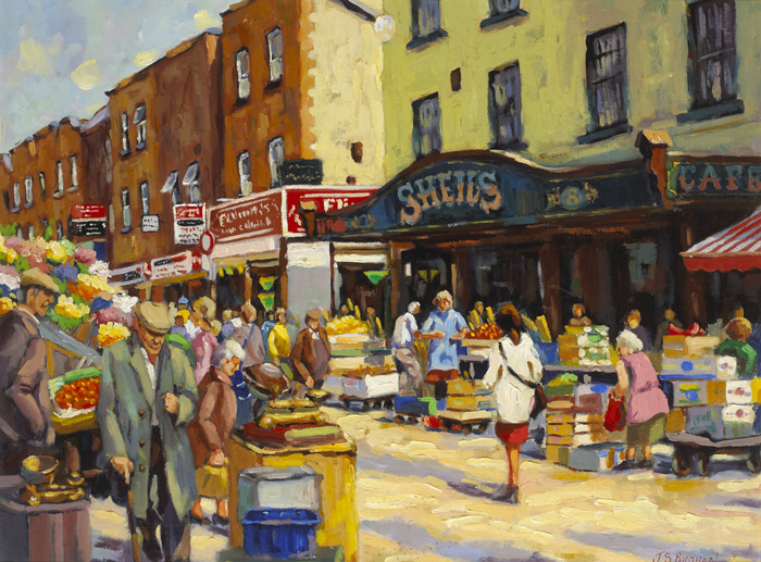 MOORE STREET, DUBLIN by James S. Brohan (b.1952) at Whyte's Auctions