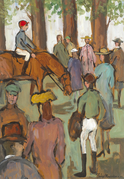 BEFORE THE RACE by Gladys Maccabe MBE HRUA ROI FRSA (1918-2018) at Whyte's Auctions