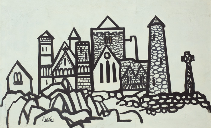 THE ROCK OF CASHEL, COUNTY TIPPERARY by Markey Robinson (1918-1999) (1918-1999) at Whyte's Auctions