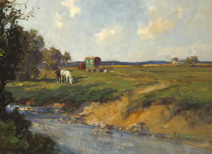 GYPSY CARAVAN by Frank McKelvey sold for �9,500 at Whyte's Auctions
