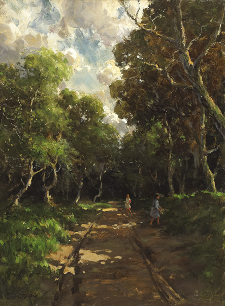 COUNTRY LANE WITH FIGURES, 1917 by James Humbert Craig RHA RUA (1877-1944) at Whyte's Auctions