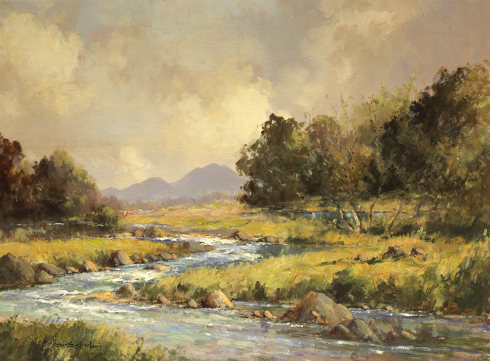 RIVER LANDSCAPE by George K. Gillespie RUA (1924-1995) RUA (1924-1995) at Whyte's Auctions
