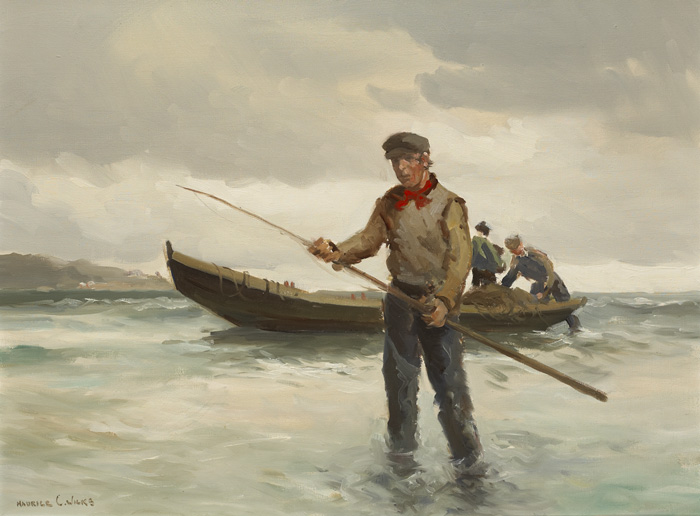 GALWAY FISHERMEN by Maurice Canning Wilks RUA ARHA (1910-1984) at Whyte's Auctions