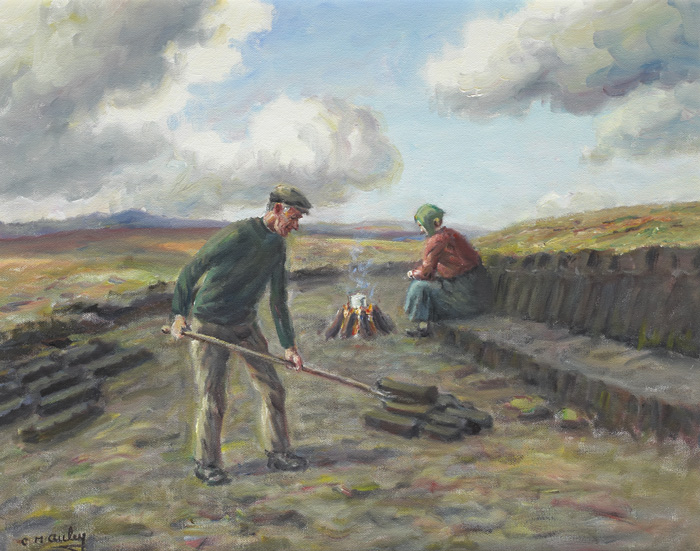 NEAR TEATIME - THE TURF by Charles J. McAuley RUA ARSA (1910-1999) at Whyte's Auctions