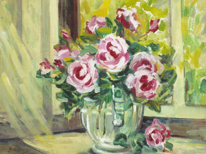 STILL LIFE WITH ROSES by Grace Henry HRHA (1868-1953) at Whyte's Auctions