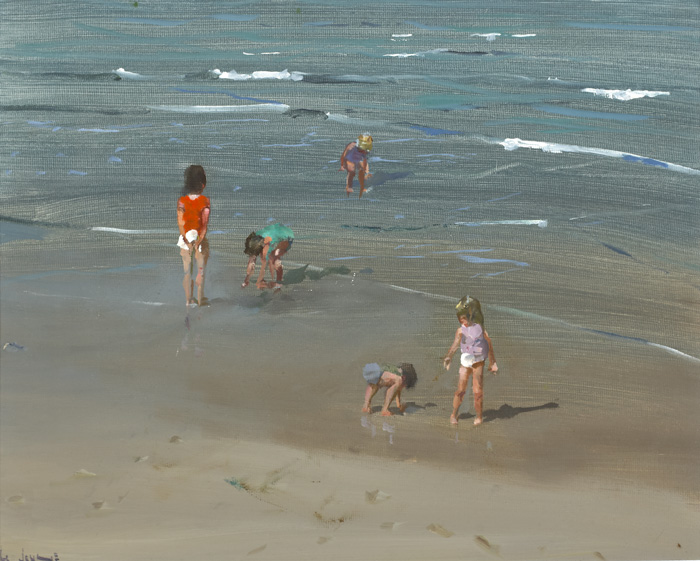 CHILDREN ON THE STRAND by James le Jeune sold for �2,000 at Whyte's Auctions