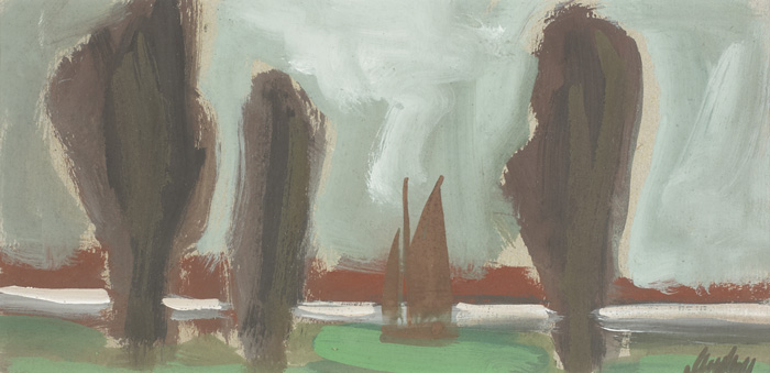 BOAT AND TREES by Markey Robinson (1918-1999) (1918-1999) at Whyte's Auctions