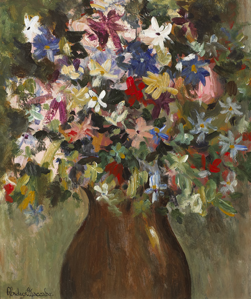 VASE OF FLOWERS by Gladys Maccabe MBE HRUA ROI FRSA (1918-2018) at Whyte's Auctions