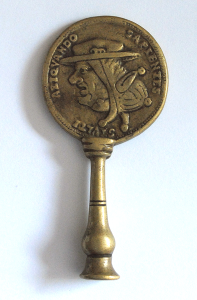 16th Century: Anti-Catholic Pope & Devil illusion coin pipe tamper at Whyte's Auctions