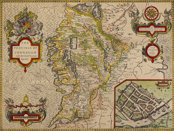 circa 1610: John Speed map of the province of Connaught at Whyte's Auctions