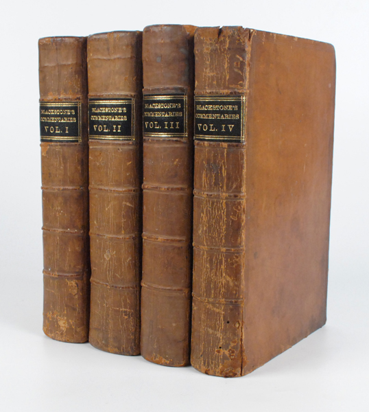 Blackstone, William. Commentaries on The Laws of England. Scarce Dublin Printing. at Whyte's Auctions