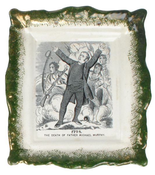 1798: Father Micheal Murphy Staffordshire commemorative wall plaque at Whyte's Auctions