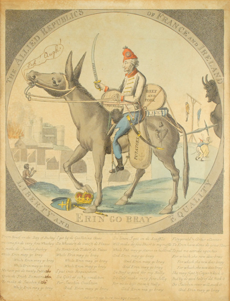1798 (17 October) 'Erin go Bray' print by S. W. Fores Picadilly London at Whyte's Auctions