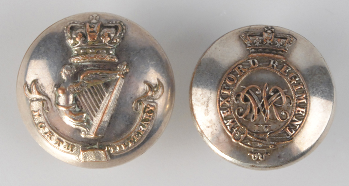 19th Century: Wexford Regiment and North Tipperary Militia buttons at Whyte's Auctions