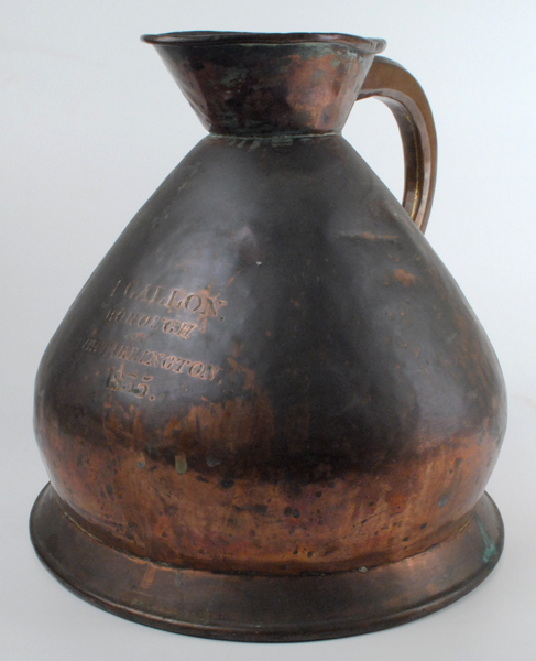 1835: Portarlington copper gallon measure at Whyte's Auctions
