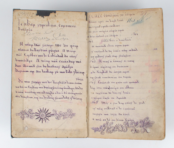 Late 19th Century Irish Language Manuscript prose, poetry and texts from Cork at Whyte's Auctions