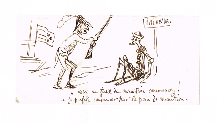 circa 1847-48: Famine period French satirical cartoon by 'Cham' at Whyte's Auctions