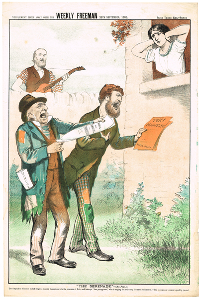 1885-87 Collection of coloured Weekly Freeman Irish political cartoons at Whyte's Auctions
