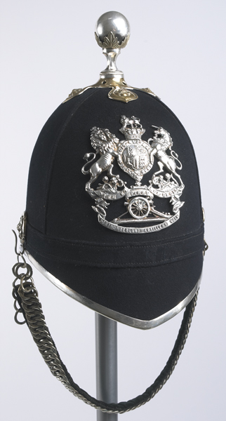 circa: 1890 First Northumberland Artillery Volunteers officer's blue cloth helmet at Whyte's Auctions