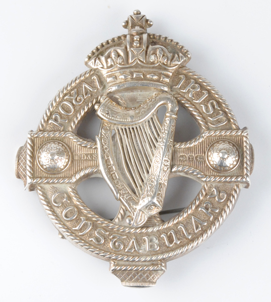 1916: Royal Irish Constabulary Officer's silver cross belt badge at Whyte's Auctions