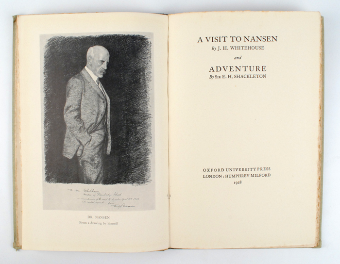 Whitehouse, J. H., A Visit to Nansen, and Shackleton, Sir E. H., Adventure. at Whyte's Auctions