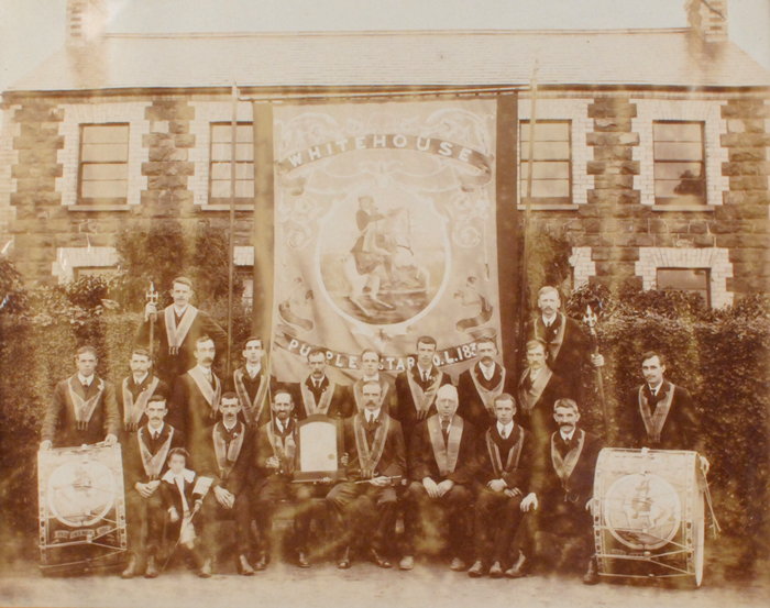 circa: 1890 Whitehouse Purple Star Loyal Orange Lodge photograph at Whyte's Auctions