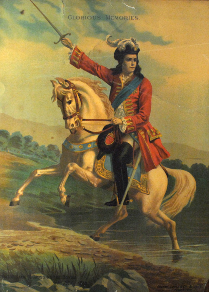 19th Century: King William III at the Boyne colour lithograph prints at Whyte's Auctions