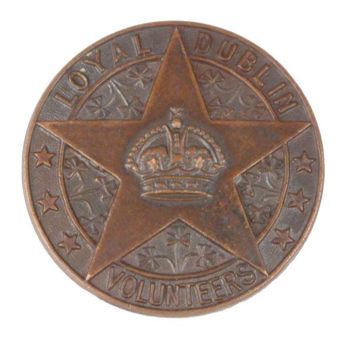 circa: 1915 Loyal Dublin Volunteers lapel badge at Whyte's Auctions