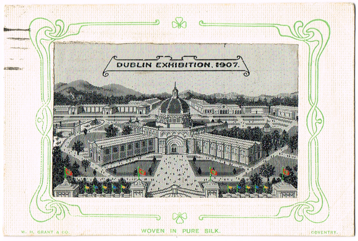 1907: Dublin Exhibition stevengraph postcard at Whyte's Auctions