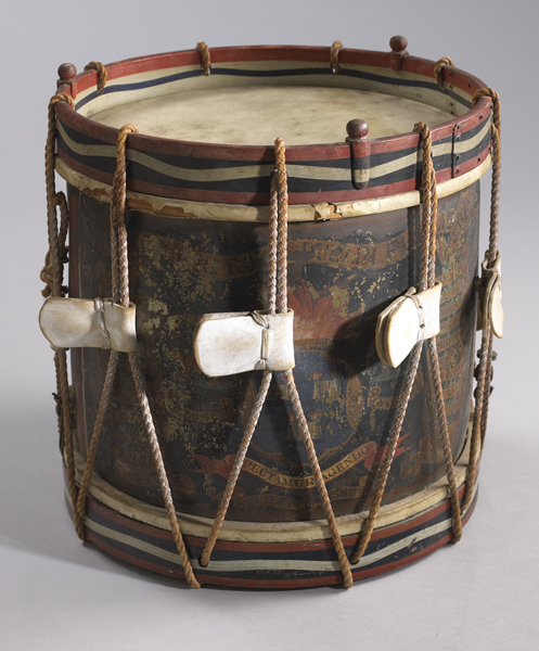 1898: Royal Dublin Fusiliers regimental side drum at Whyte's Auctions