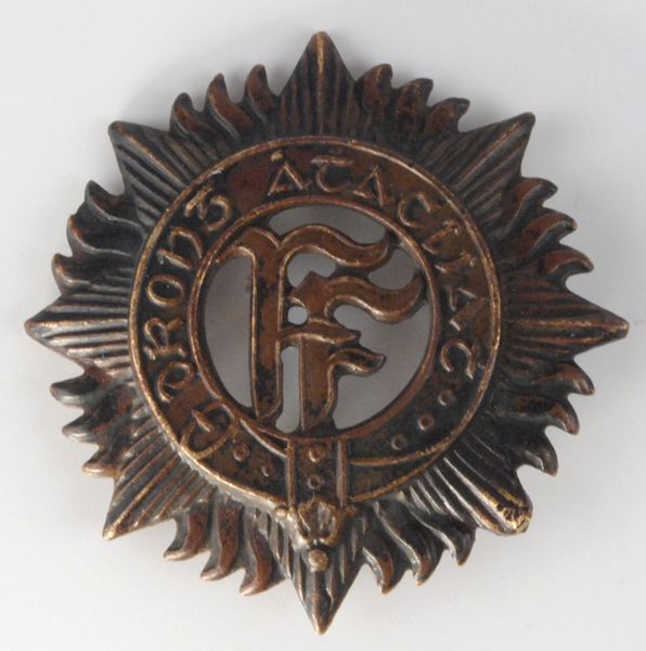 circa 1914: Dublin Brigade Irish Volunteers cap badge at Whyte's Auctions