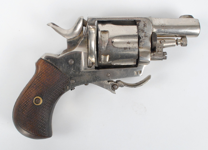.22 bulldog short revolver and British side loading revolver at Whyte's Auctions
