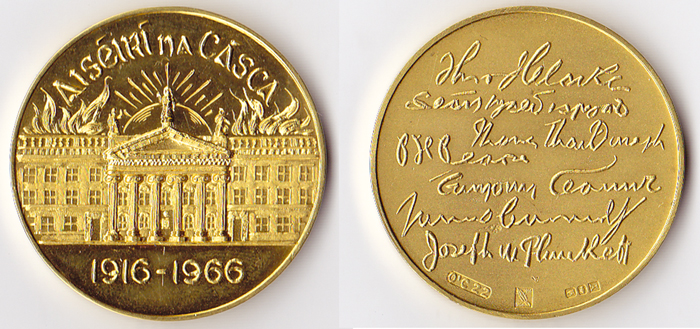 1916 Rising 50th Anniversary commemorative gold medal by O'Connor, Dublin. at Whyte's Auctions