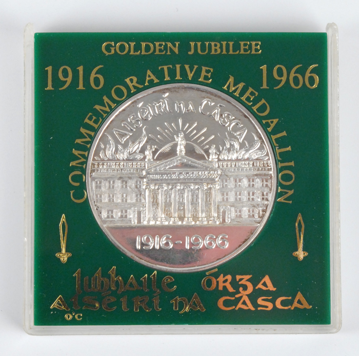 1966: 50th Anniversary of 1916 Rising cased commemorative silver medal at Whyte's Auctions