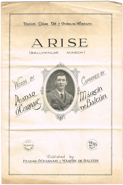 1920s-40s: 'Ballykinlar March' sheet music and Manchester Martyr's Commemoration programme at Whyte's Auctions
