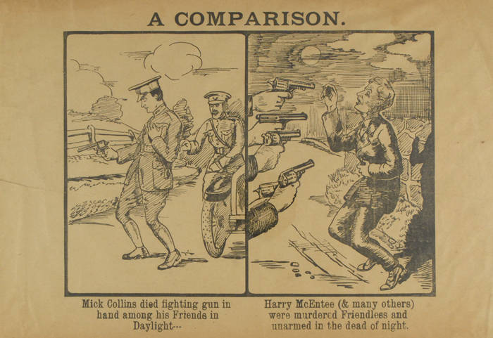 circa 1922: Anti Irish Free State posters 'A Comparison' at Whyte's Auctions