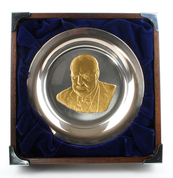 1974: Churchill Centenary Trust commemorative silver plate at Whyte's Auctions