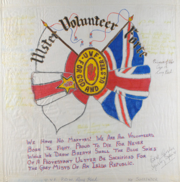 1970s: Ulster Volunteer Force Long Kesh prisoner art with signatures including Gusty Spence at Whyte's Auctions