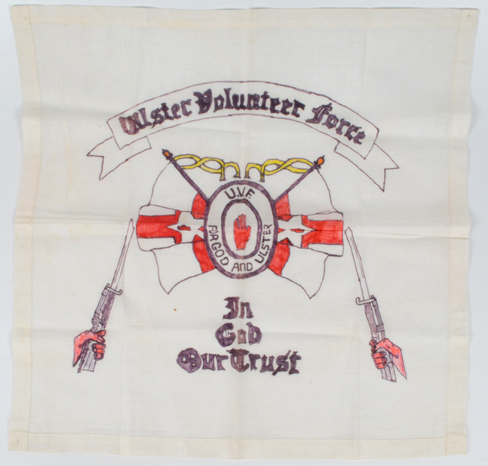 1972-1973: Collection of Republican and Unionist Long Kesh prisoner art handkerchiefs at Whyte's Auctions