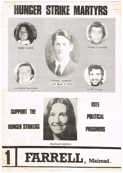 1972-81 collection of Republican posters, election material including for Mairead Farrell at Whyte's Auctions