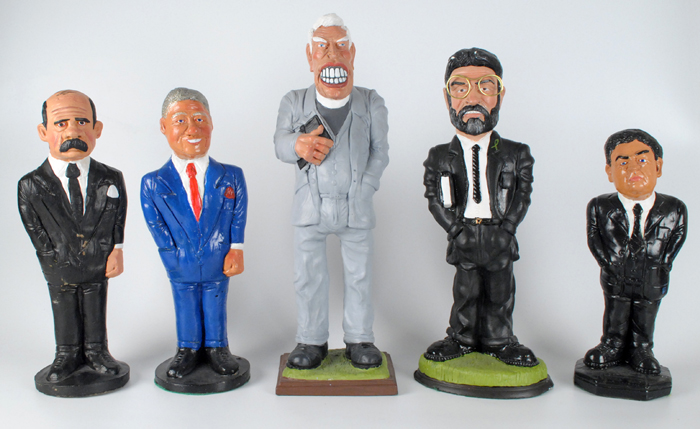 20th Century: Northern Ireland Peace Process politicians caricature statuettes at Whyte's Auctions