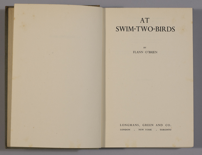 O'Brien, Flann, At Swim Two Birds signed association copy at Whyte's Auctions