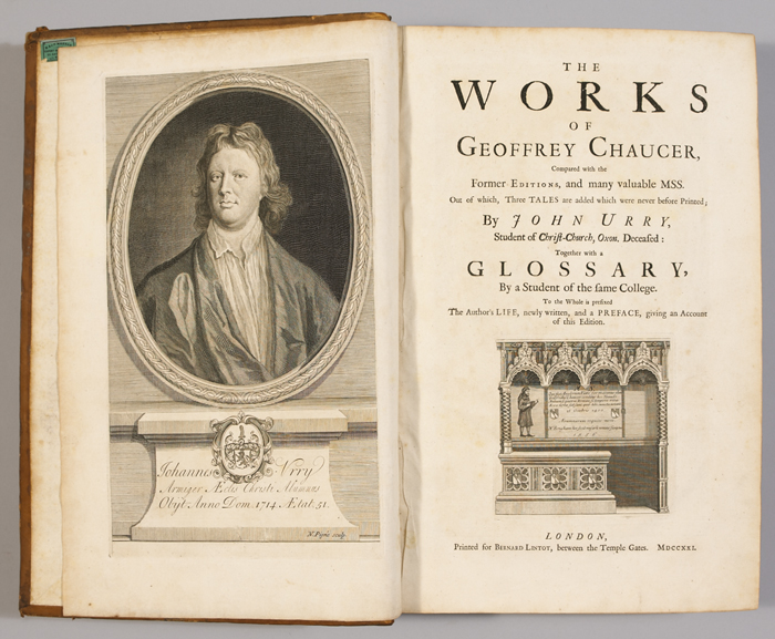 1721: John Urry 'The Works of Geoffrey Chaucer...' at Whyte's Auctions