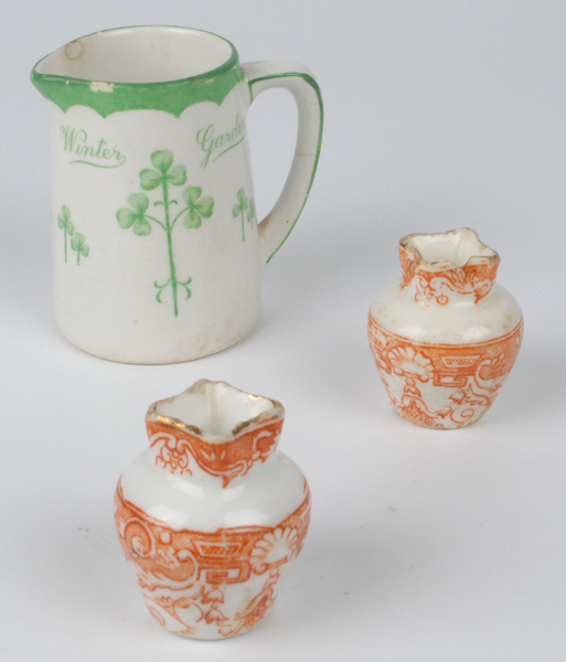 circa 1930s: Theatre Royal milk jug and coffee creamers at Whyte's Auctions