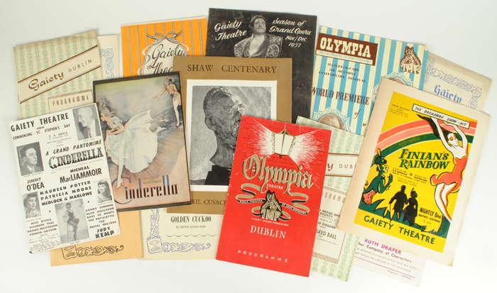 20th Century: Collection of Gaiety and Olympia Theatre Programmes at Whyte's Auctions