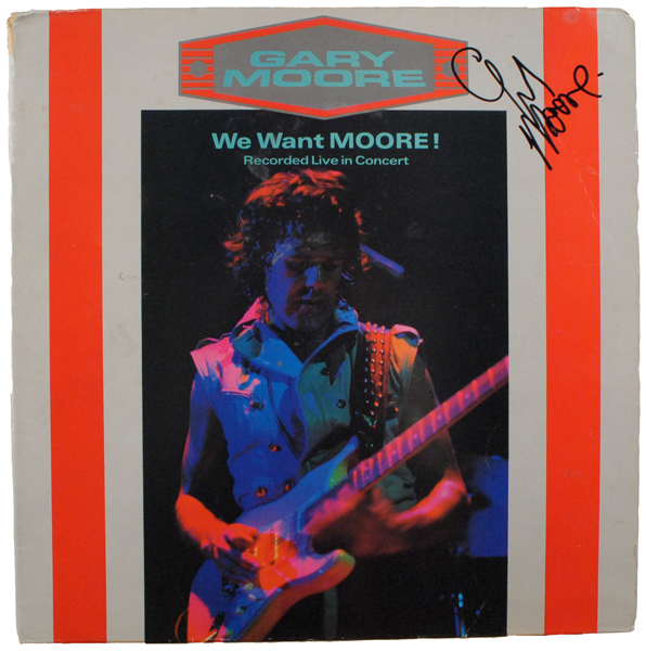 Gary Moore signed vinyl album at Whyte's Auctions