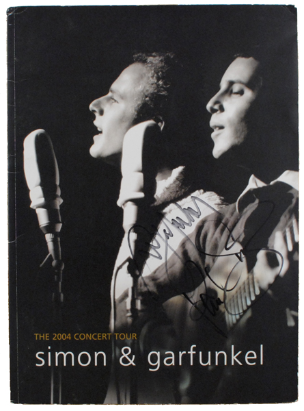 2004: Simon & Garfunkel signed concert tour programme at Whyte's Auctions