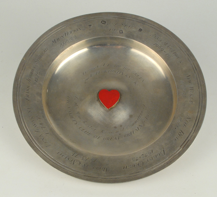 1967-68: Hughie Green and Opportunity Knocks silver winners plate at Whyte's Auctions