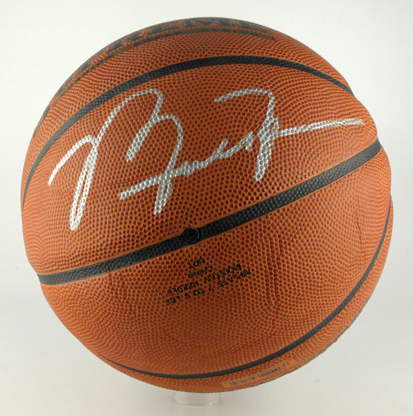 Basketball signed by Chicago Bulls star Michael Jordan. at Whyte's Auctions
